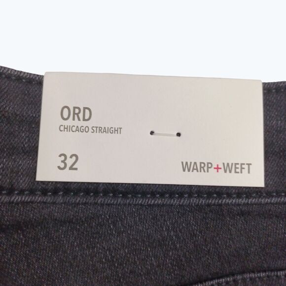 Warp + Weft ORD Chicago Straight Leg Asphalt Black Stretch Jeans Men's W32 L28 - Picture 7 of 12